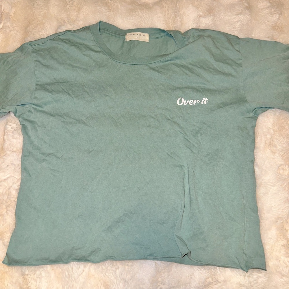 Urban Nation Over it sage green crop top size L
